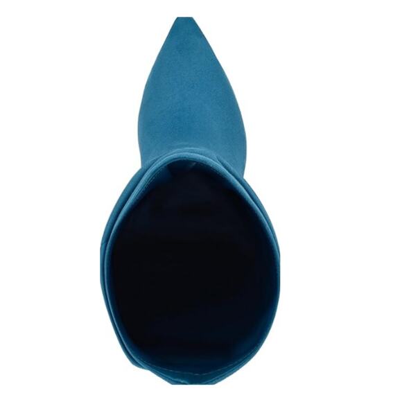 NEW Nine West Women's Slouch Mid Calf Boot Pointed Toe Blue Size 7M - Picture 3 of 6